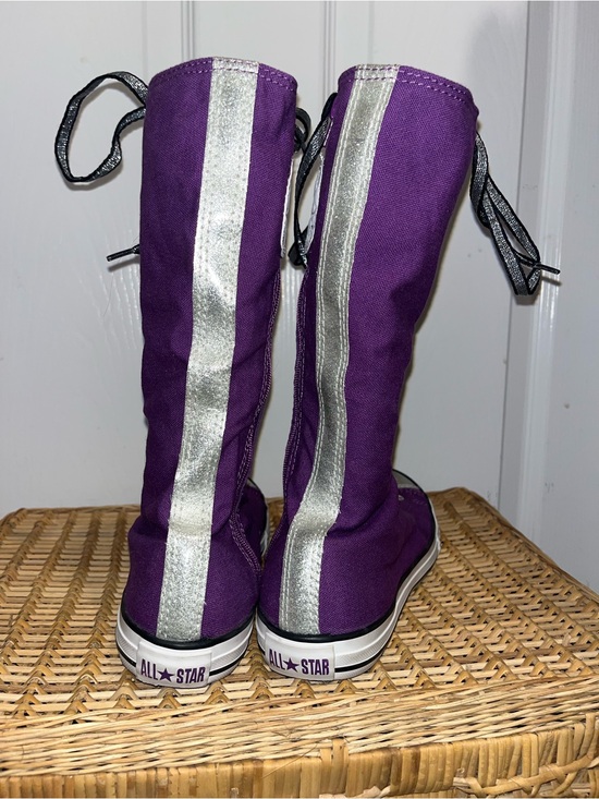 CONVERSE Purple and silver tall sneakers purple and silver main image 7